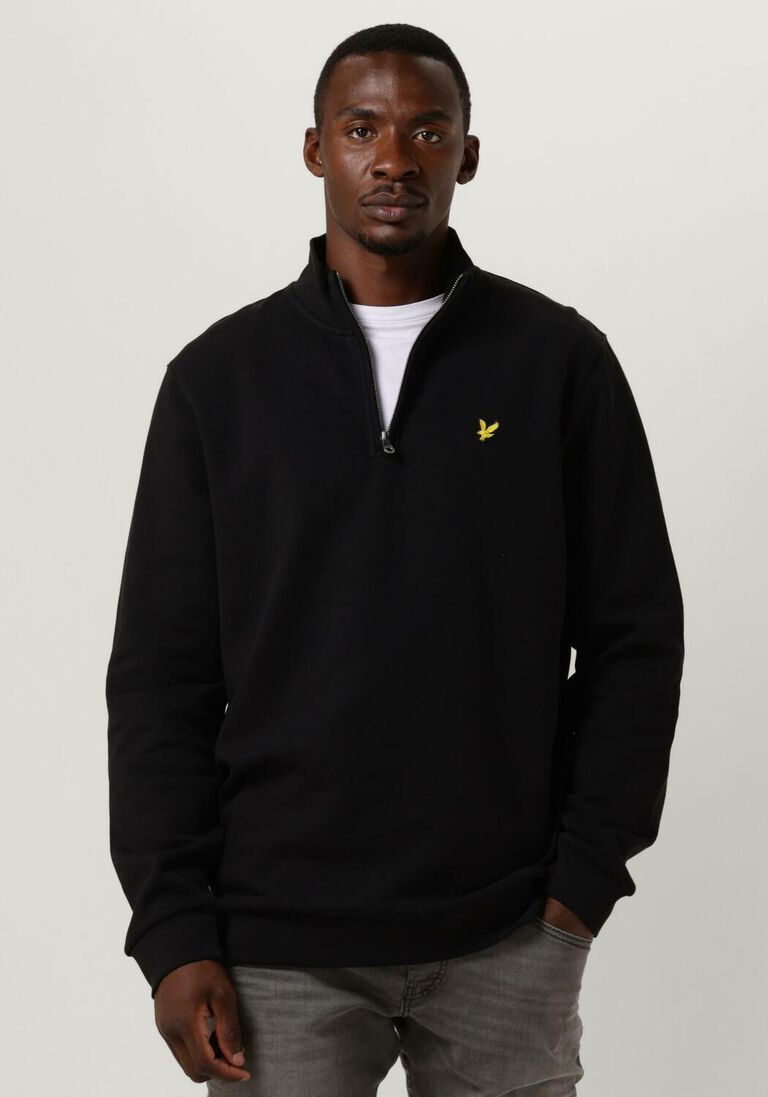 LYLE & SCOTT zwarte lyle & scott trui quarter zip sweat