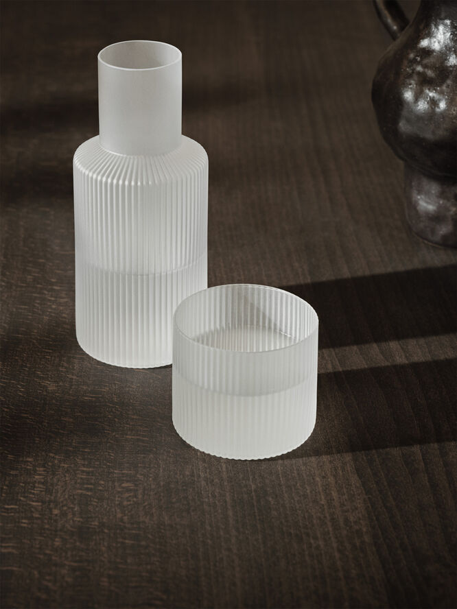 ferm LIVING Ripple Small Carafe Set - Frosted Frosted