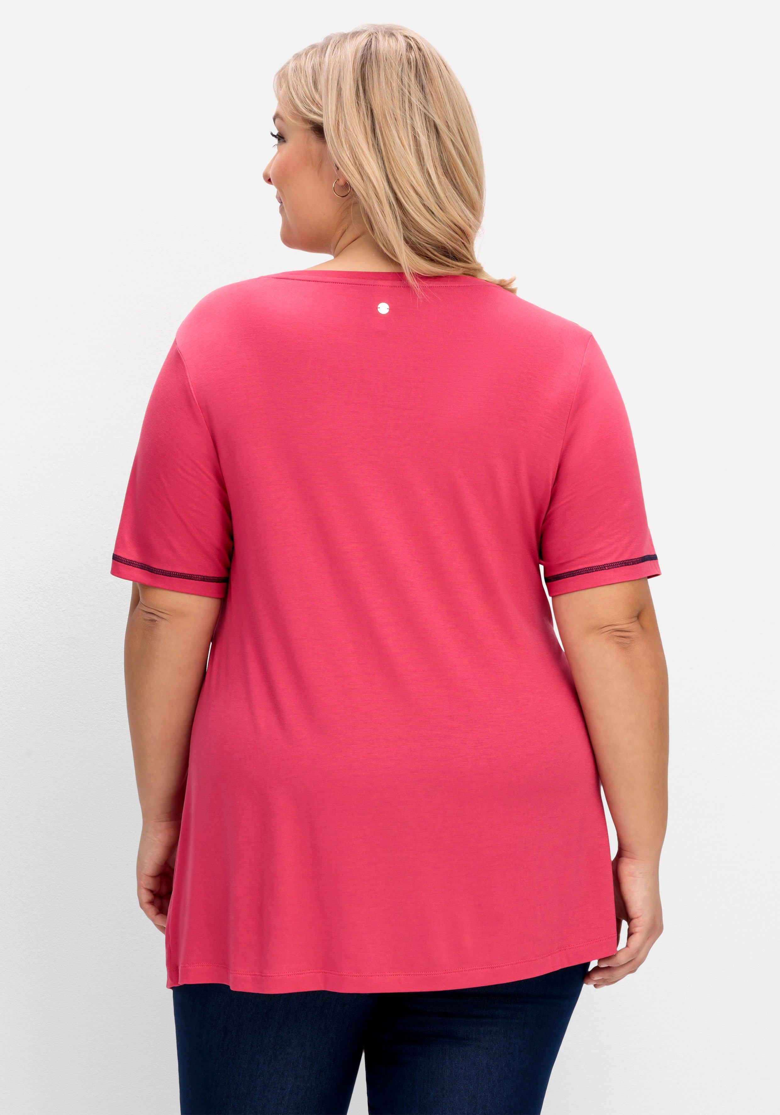 Stillshirt in Layer-Optik, mit Kontrastdetails