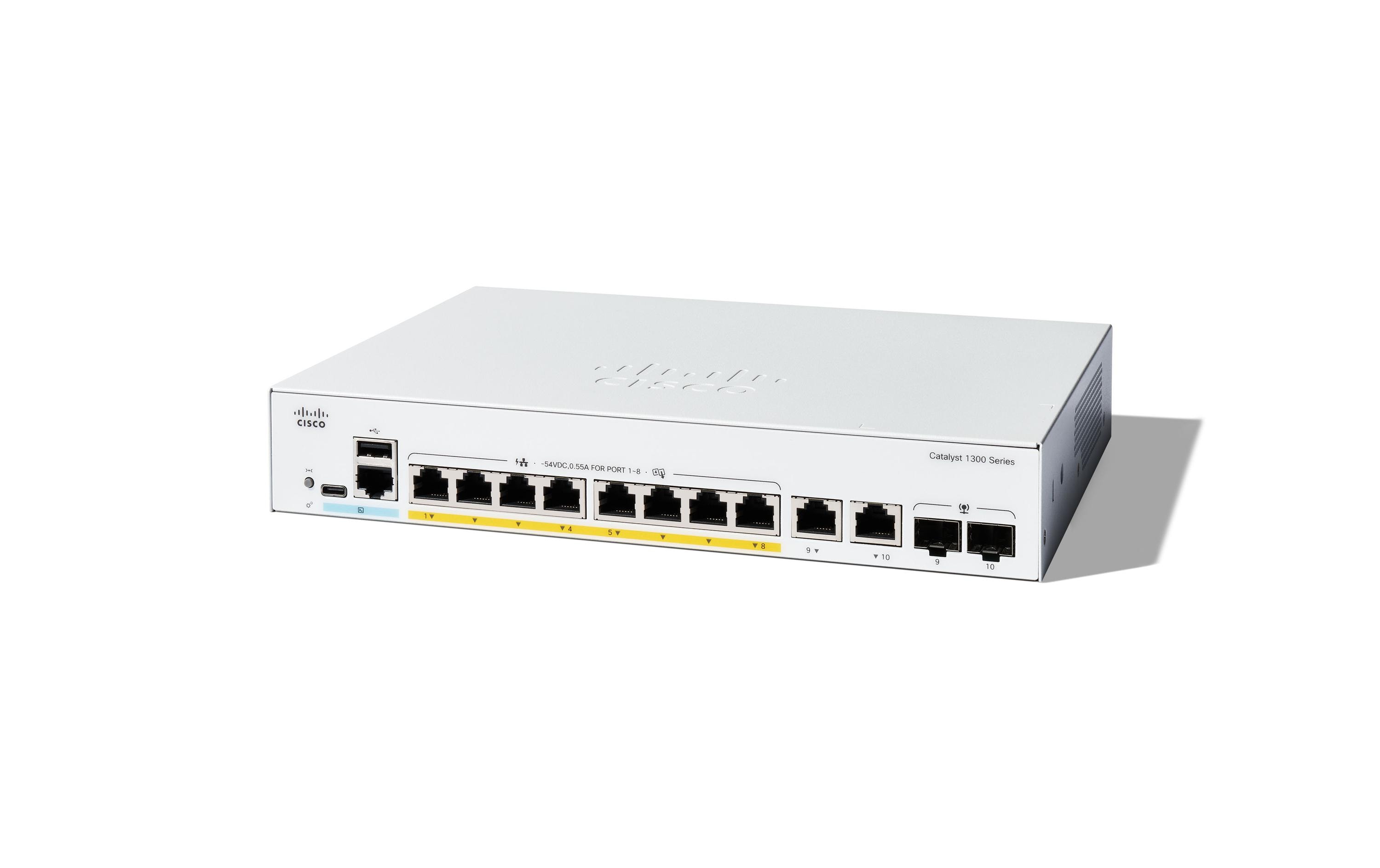 Switch Catalyst C1300-8T-E-2G 10 Port<br>Cisco Catalyst Switches der Serie 1300
