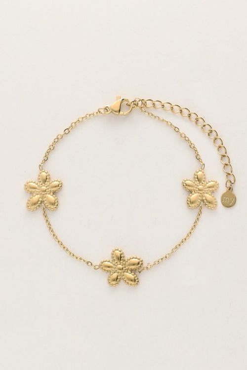 Island armband met 3 bloemen
