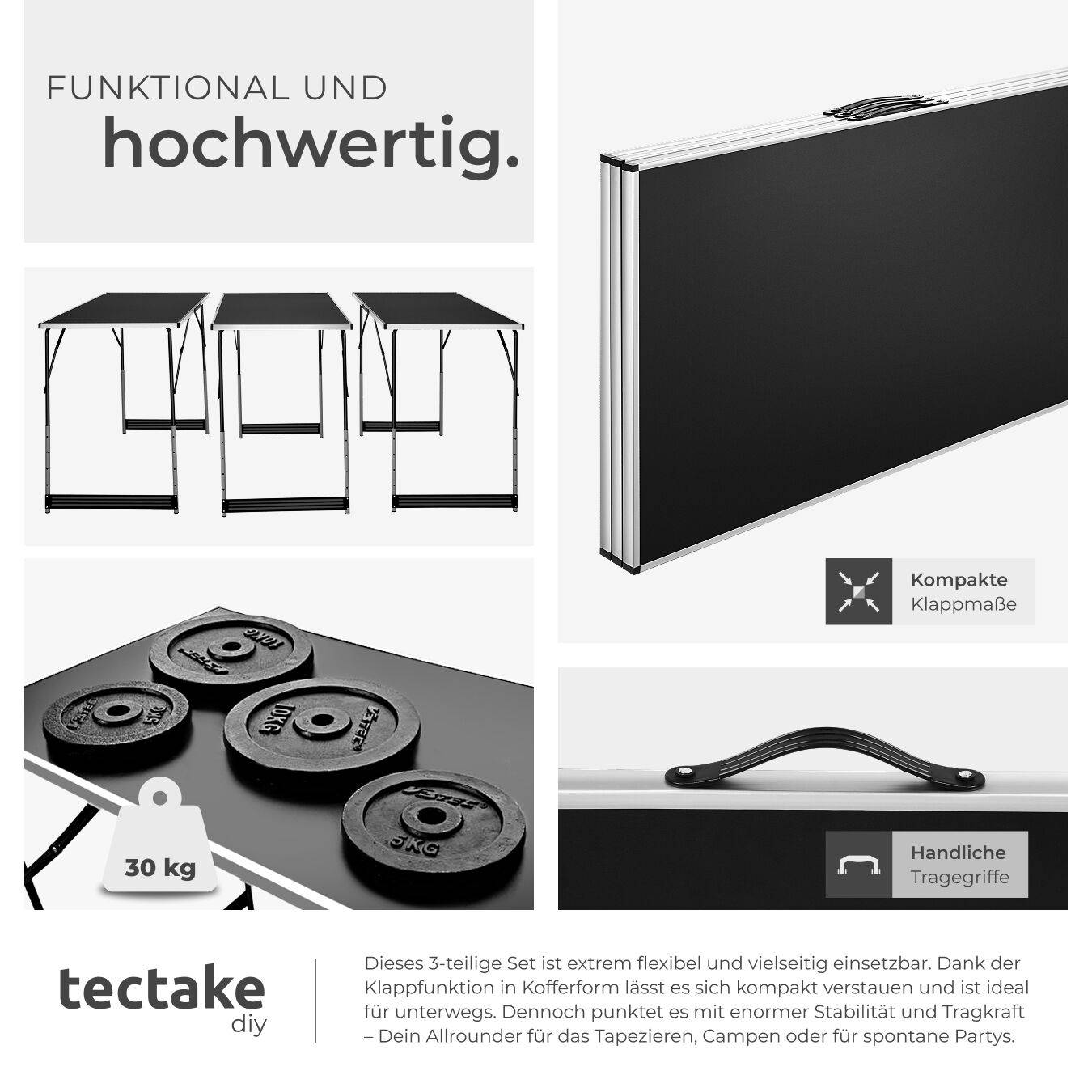 3er Set Tapeziertisch