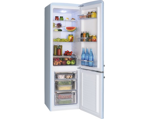 Amica KGCR 387 100 L koel-vriescombinatie, afmetingen (B x H x D): 55 x 181 x 61,5 cm, koelvak: 181 l, vriesvak: 63 l