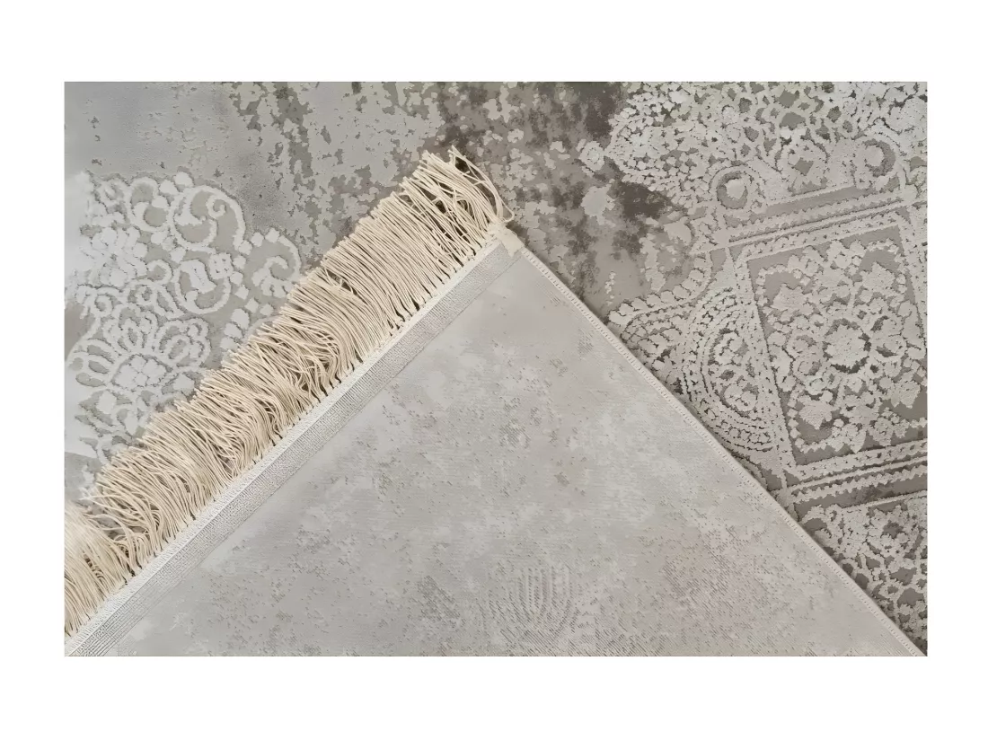 Tapis Pierre Cardin 230x160cm, design E109E coloris argent - Confort et élégance pour votre intérieur