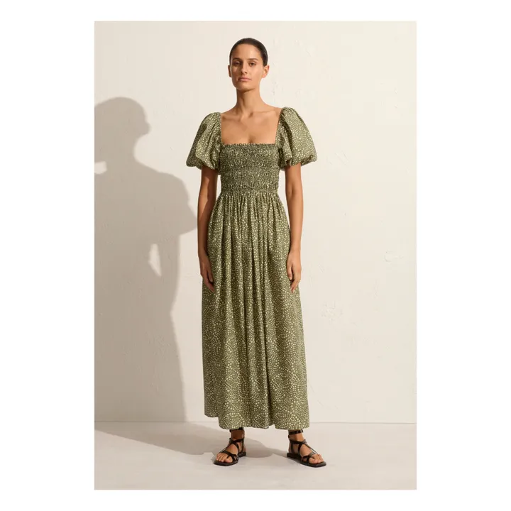 Matteau Robe Bodice Peasant | Vert olive