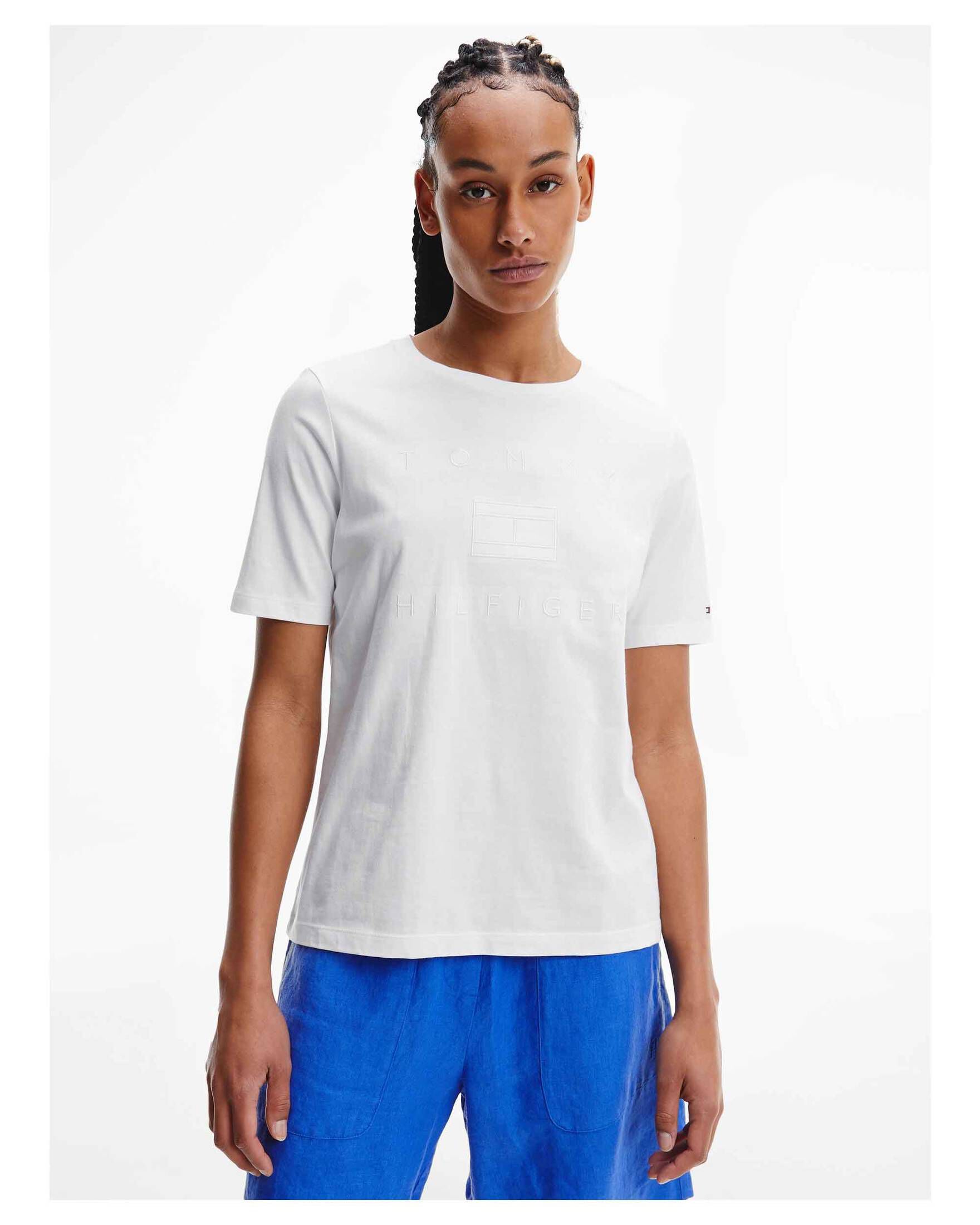 Tommy Hilfiger| Damen T-Shirt REGULA R METALLIC C-NK TEE