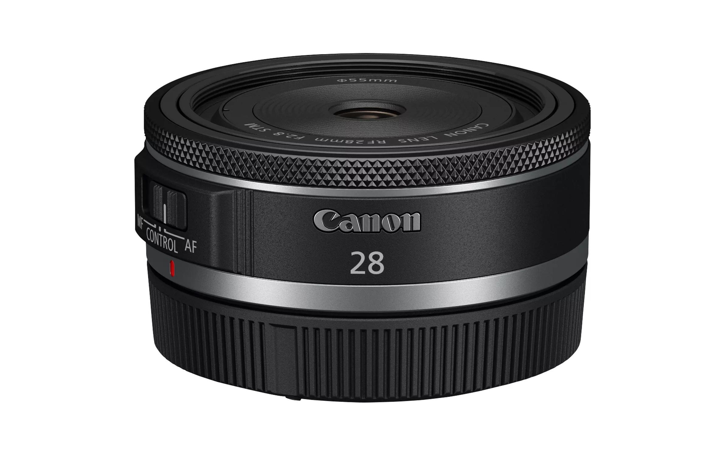 Festbrennweite RF 28mm F/2.8 STM – Canon RF<br>Superkompaktes Weitwinkelobjektiv mit fester Brennweite, das sich perfekt für die Street-, Reise- und Alltags-Fotografie eignet