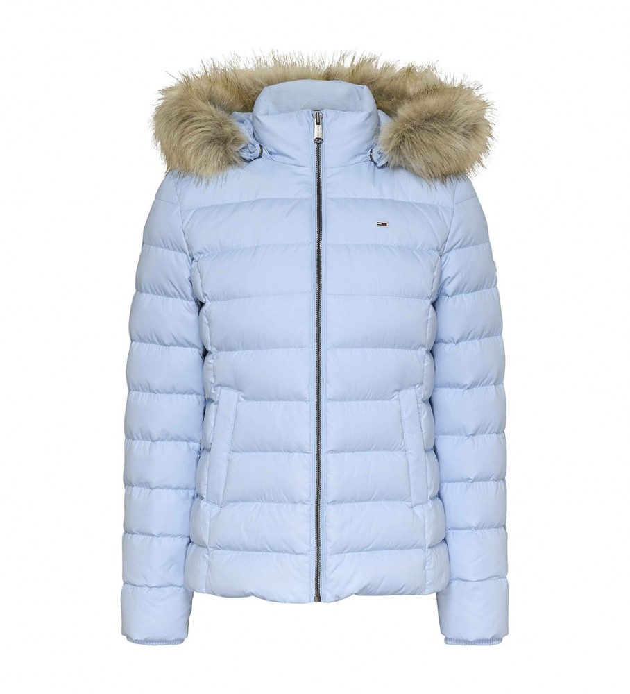 Jaqueta Tommy Jeans Essential Slim Fit com Capuz Azul