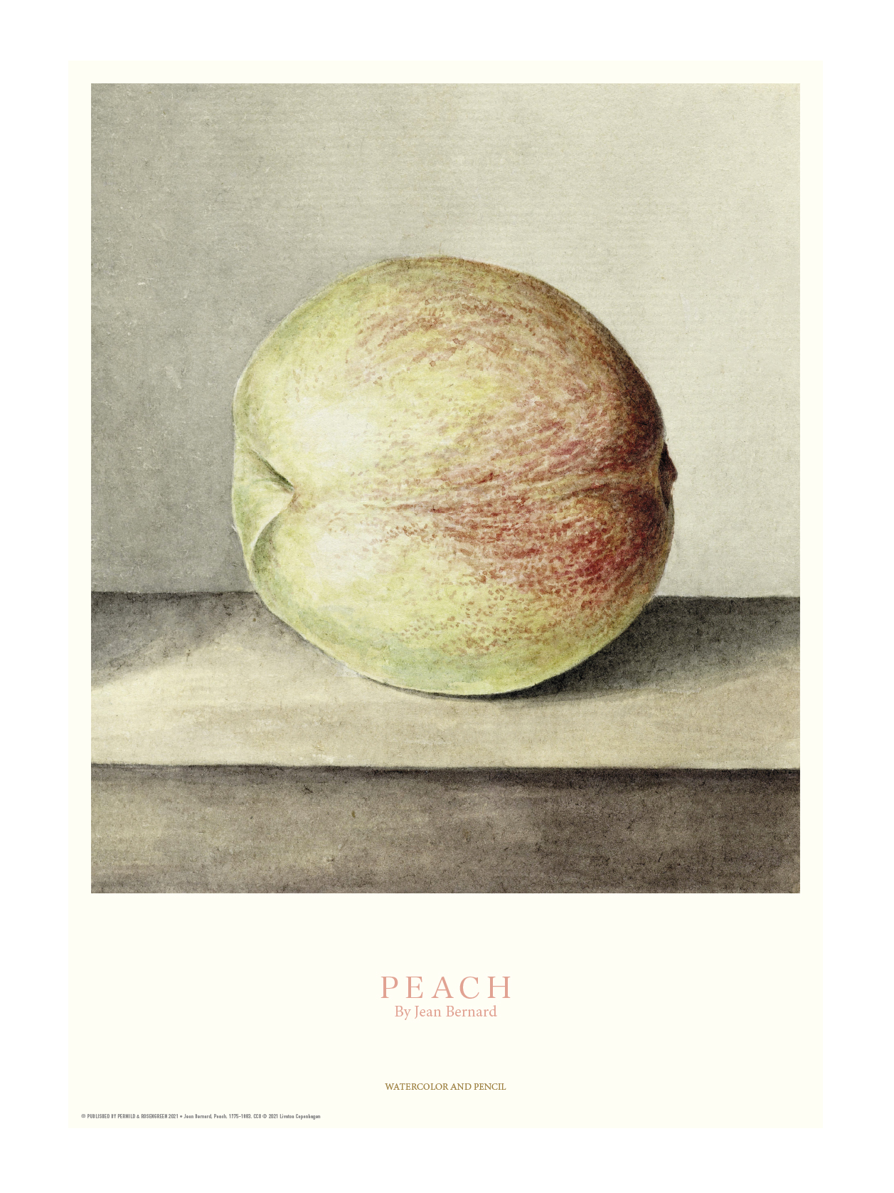 Plakat Fersken 40 x 50 | Papir. 40 x 50 cm. | Multi | Permild & Rosengreen