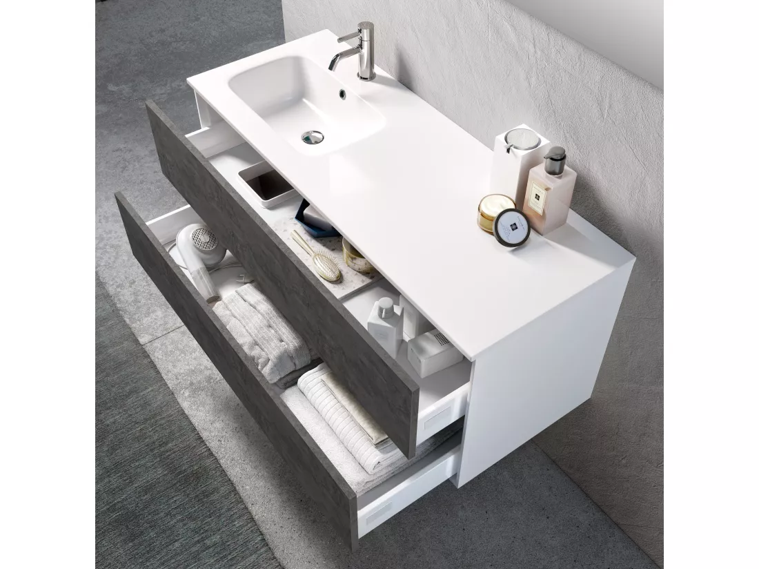 Ensemble de salle de bain vasque SX 4 pièces IGEA oxyde
