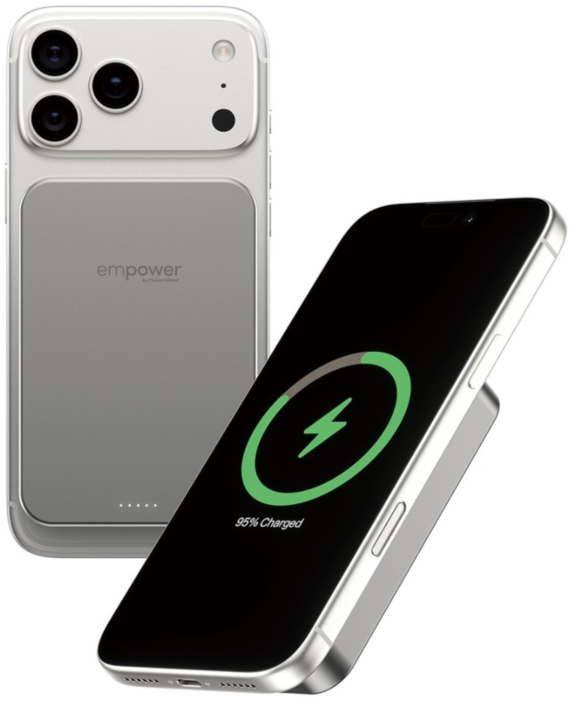 empower (20W) 10000mAh Powerbank USB C Ladegerät MagSafe Qi2 Wireless Charger PD (EM77942) - Titanium