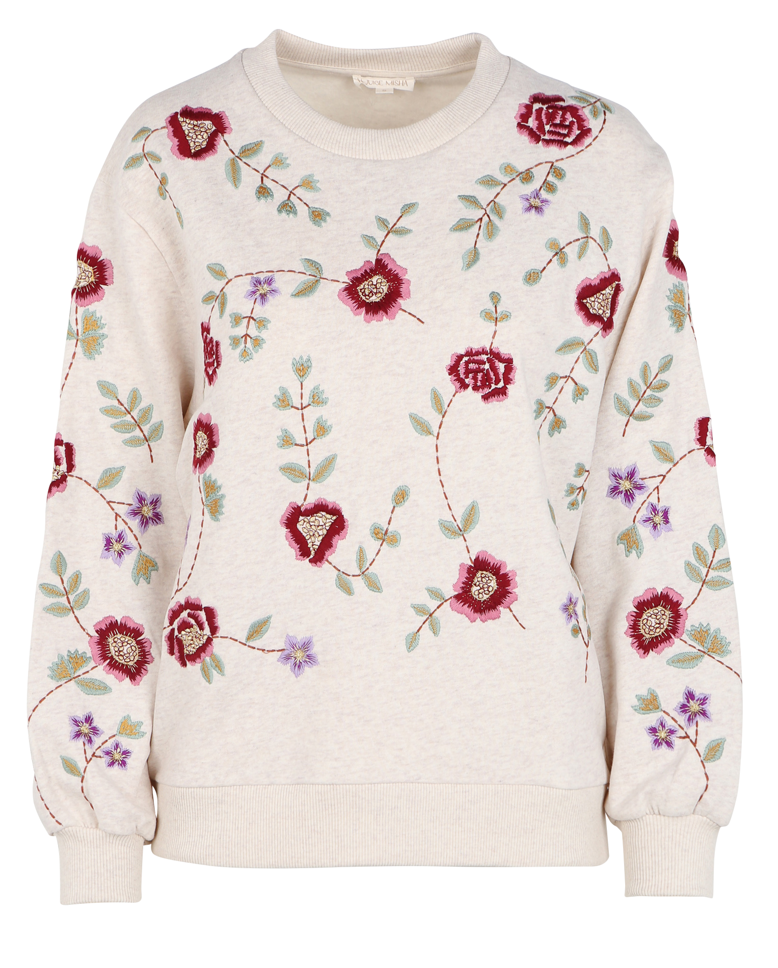 PETRA - Sweat col rond en coton bio | Multicolore