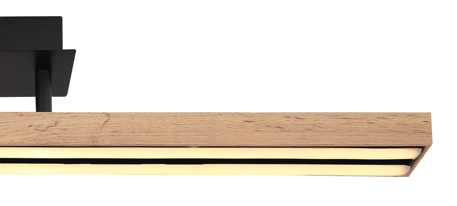 DORO Deckenlampe schwarz 416080WD6, B/H/T: 81,5 x 14 x 7,5 cm, Metall, Kunststoff