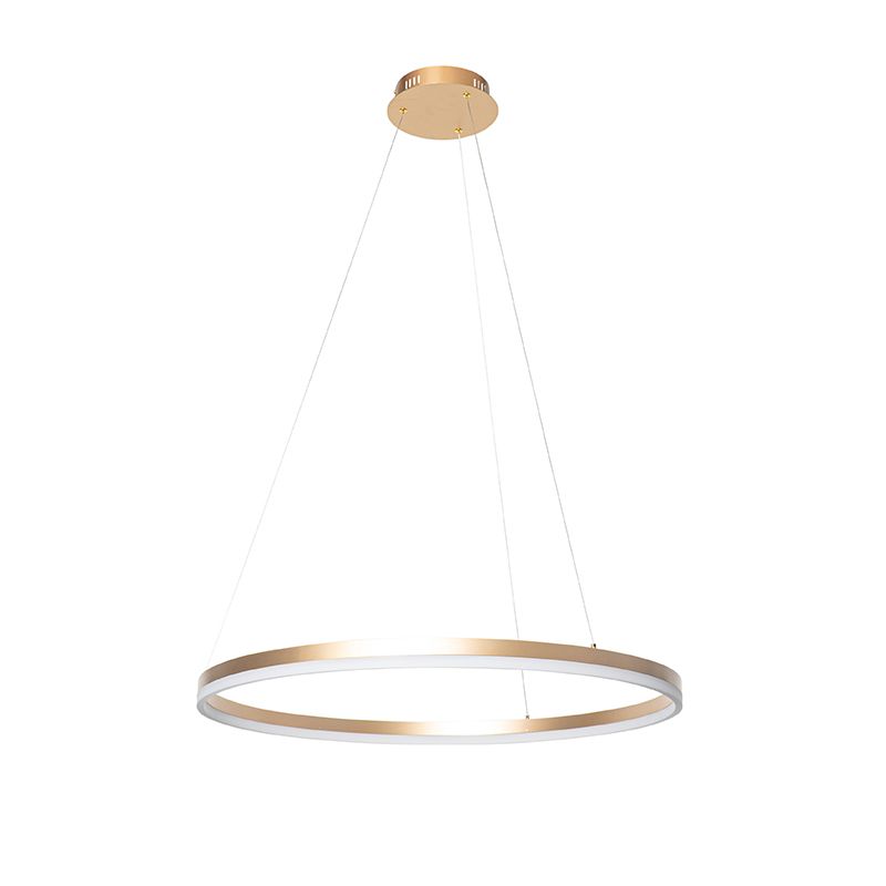 Design hanglamp goud 60 cm incl. LED 3-staps dimbaar - Anello
