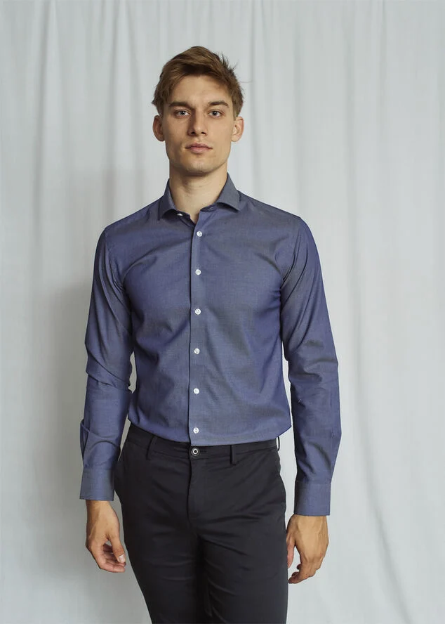 Bruun & Stengade BS Nurkic Slim Fit Shirt Blue