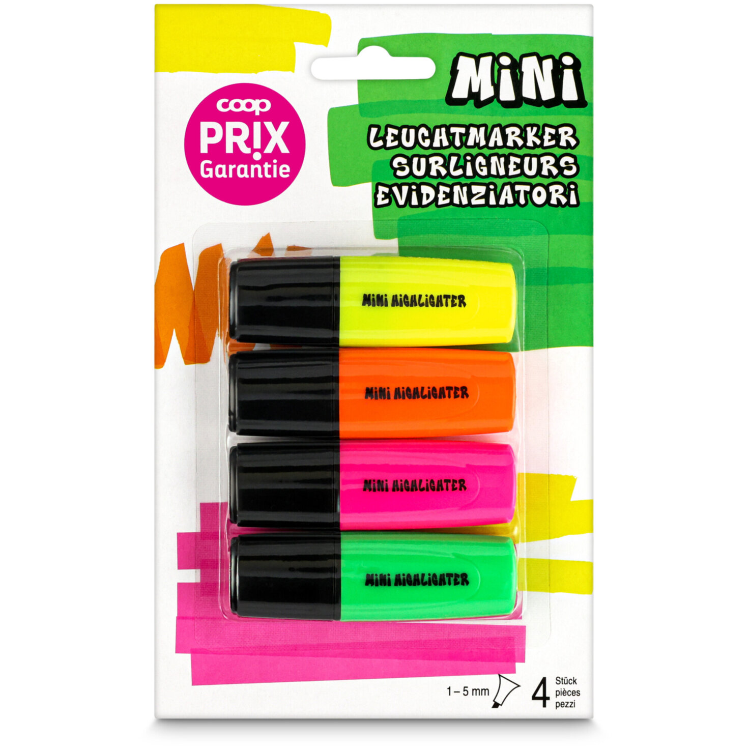 Prix Garantie Mini Leuchtmarker 4 Stück