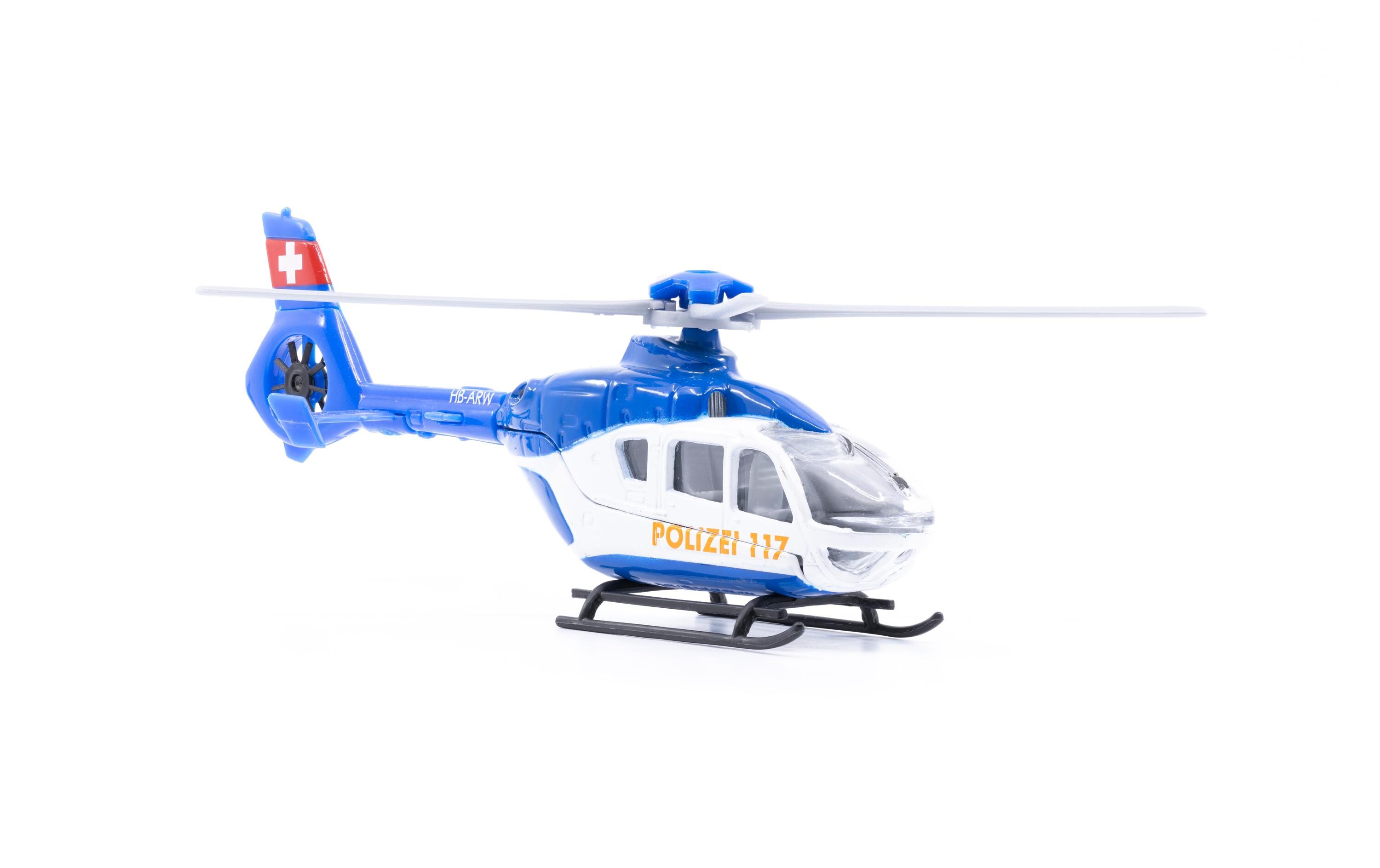 Toy EC-135 Polizei Helikopter 1:72Mini Polizei Helikopter ca. 13 cm