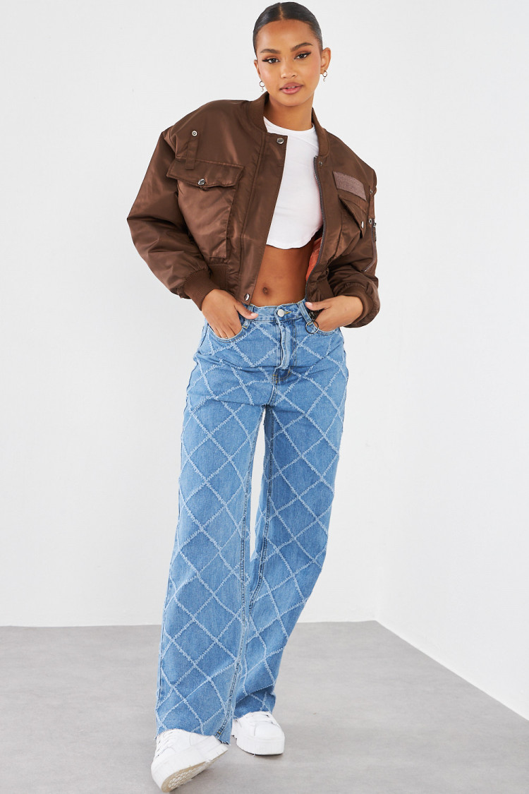 Bomber marron court