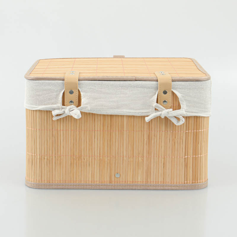 Coffre de rangement en bambou