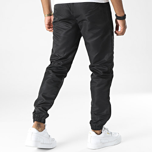 Pantalon Jogging Diamant Logo Noir Rose Fluo