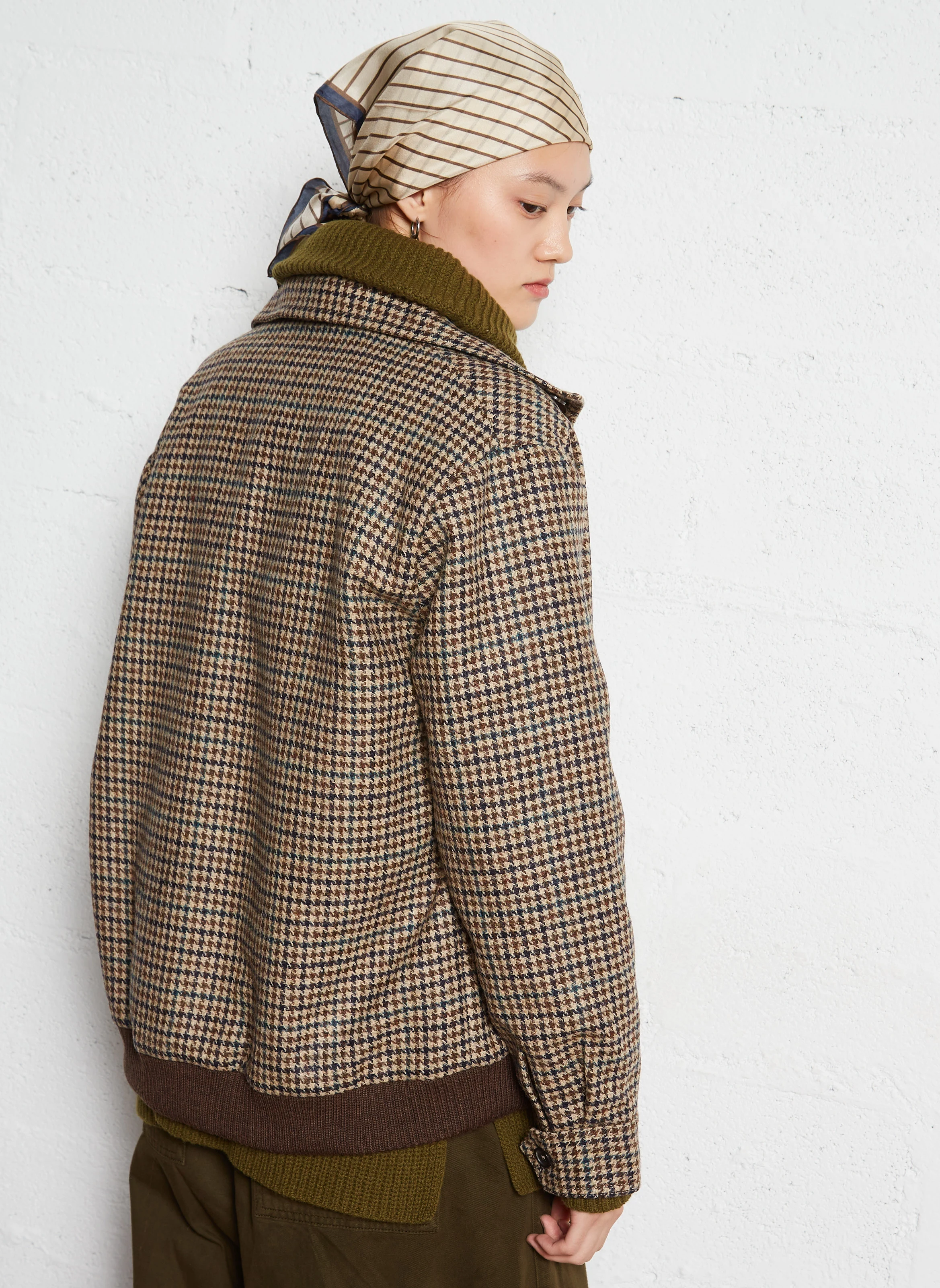 BILLY - Blouson col montant en laine | Marron