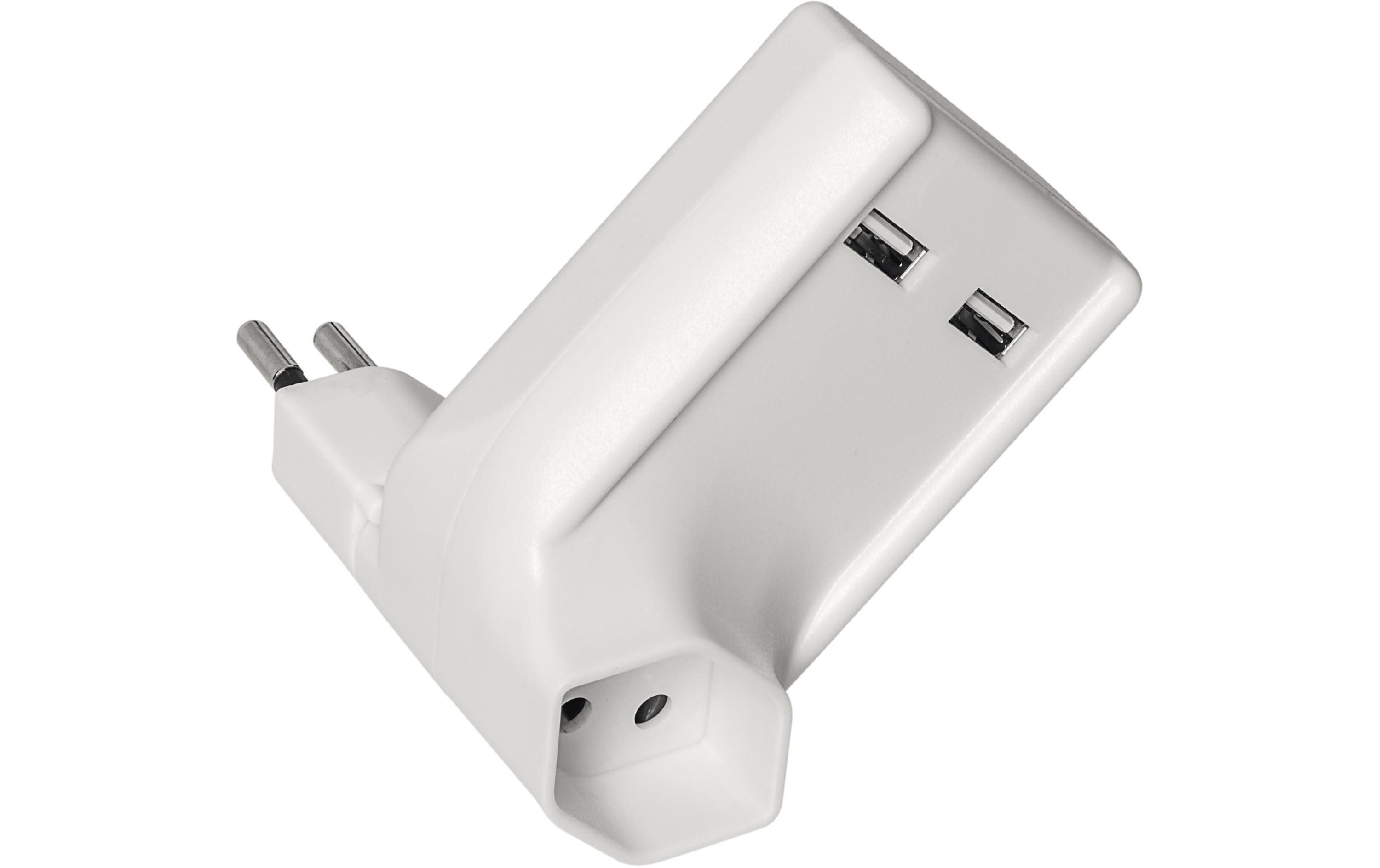 Mehrfachstecker 2x USB 1USB-Zwischenstecker mit 2 Anschlüssen