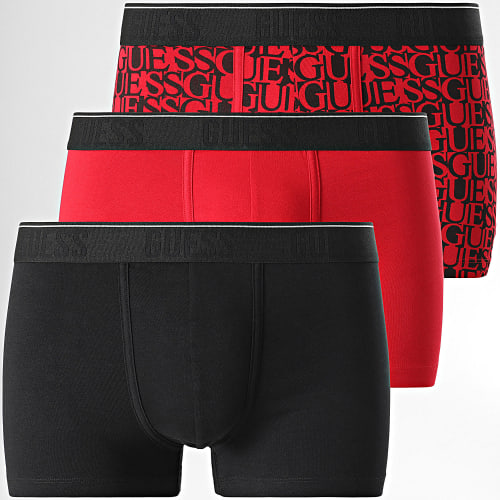 Lot De 3 Boxers U3BG25 Noir Rouge