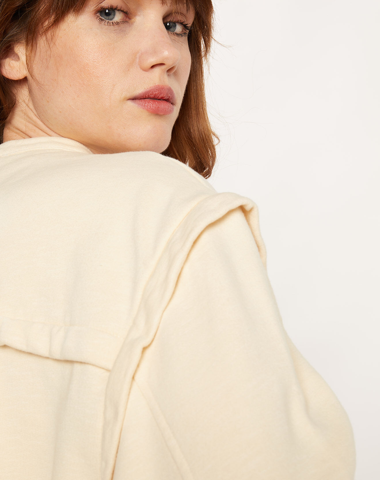 Galeries Lafayette Veste courte en Coton Léonor écrue