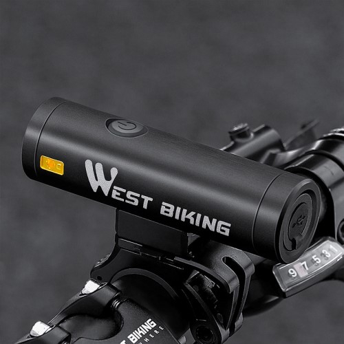 5000mAh Wiederaufladbares Aluminium USB Fahrrad Licht Velo LED Warnlicht IPX6 (1000 Lumen) - Schwarz