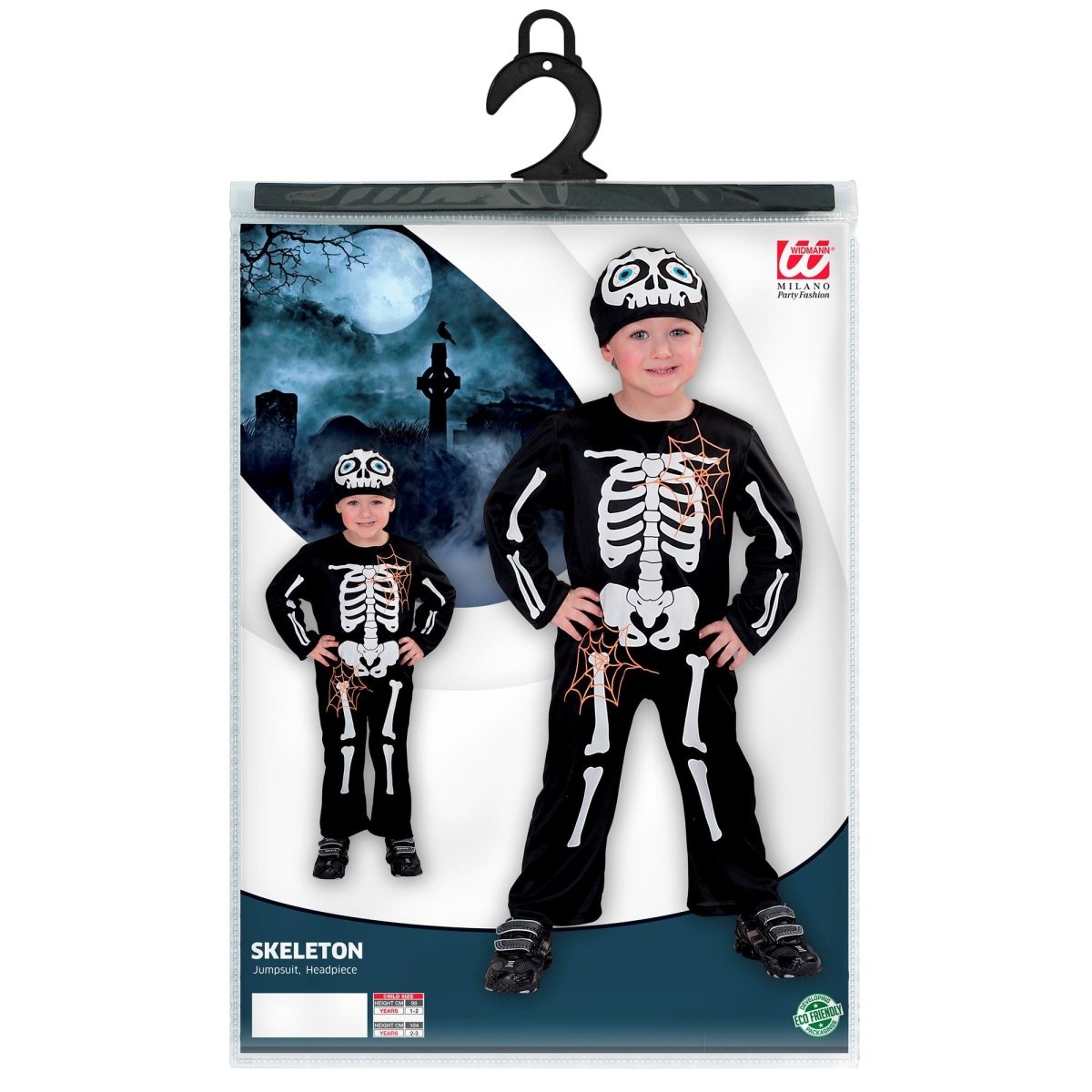 Halloween Kostuum Zwart Wit Kind Skelet
