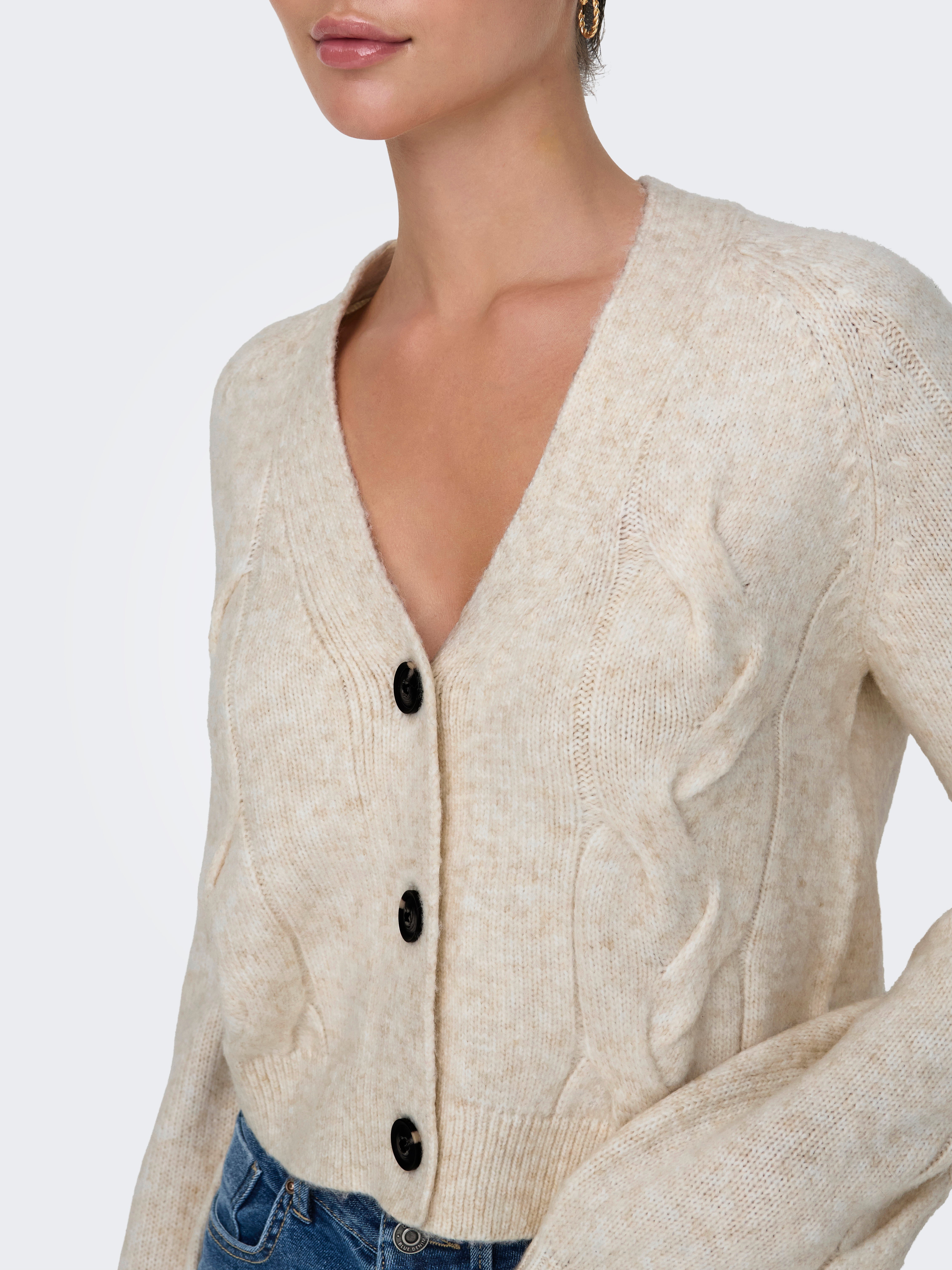 JDYSUSANNA Strickjacke Whitecap Gray