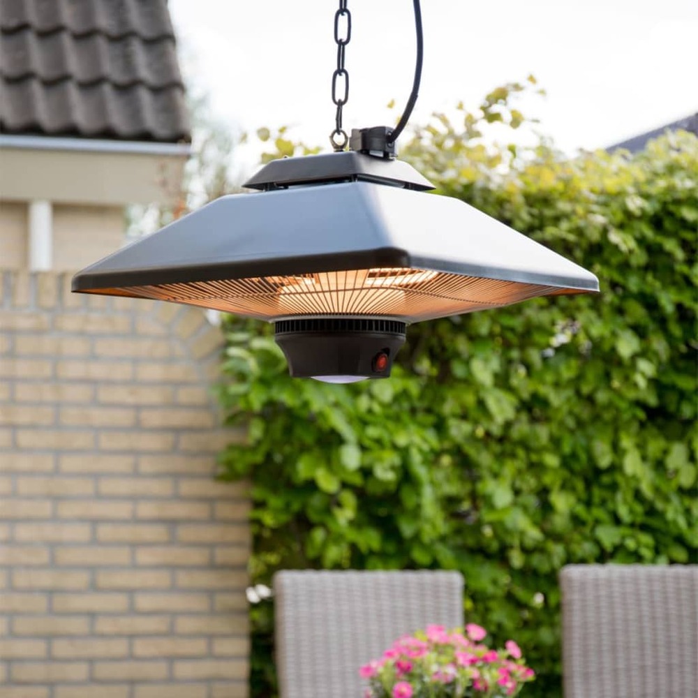 Chauffage suspendu spica square 2000 w halogène noir ce17sq-b