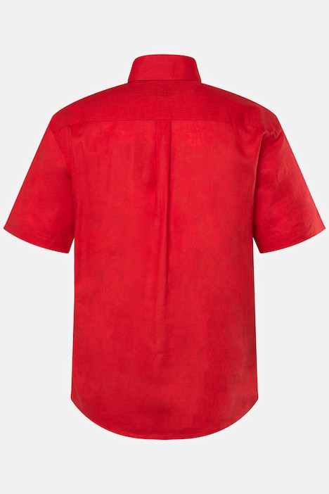 Leinenmix-Hemd, Halbarm, Buttondown-Kragen, Modern Fit