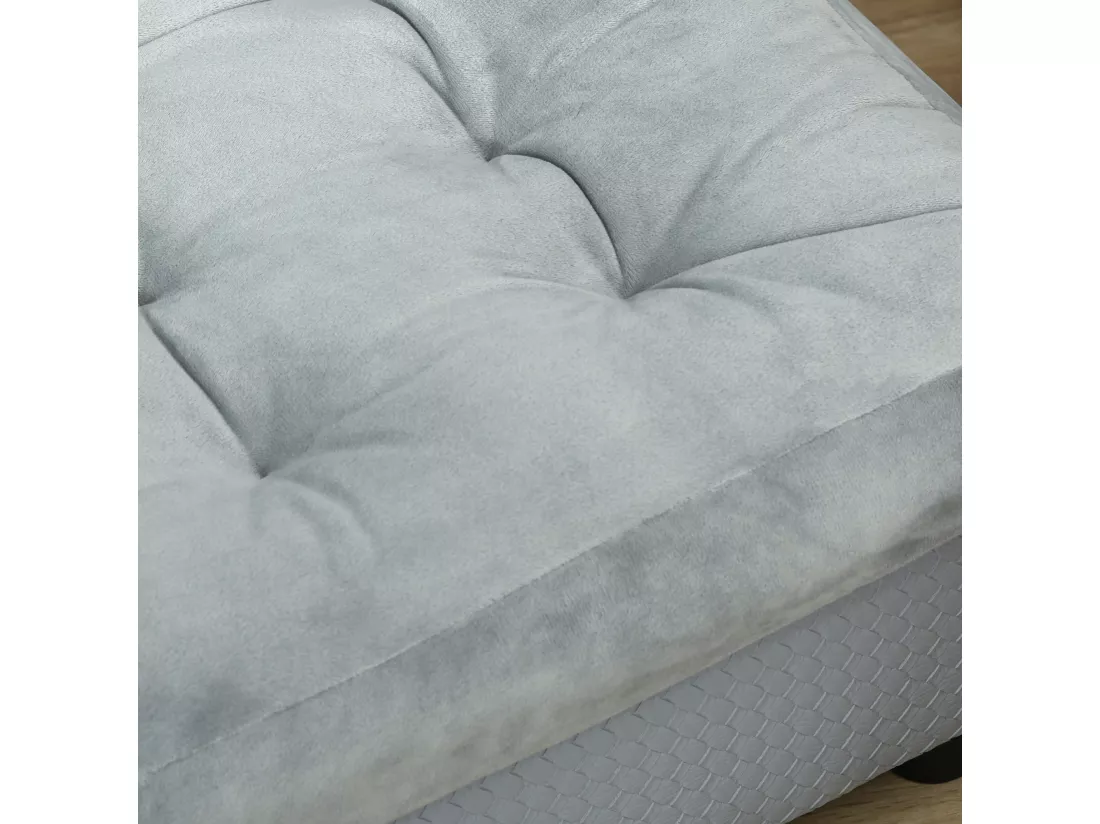 Canapé Chien Chat sur Pied avec Coffre de Rangement Style Moderne Coussin d'assise Amovible Grand Confort 76 x 45 x 41,5 cm Bleu
