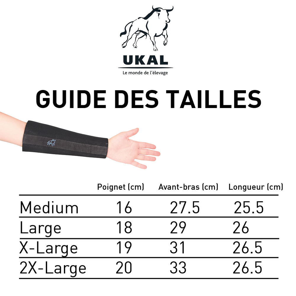 Paire de manchettes de protection en néoprène - m