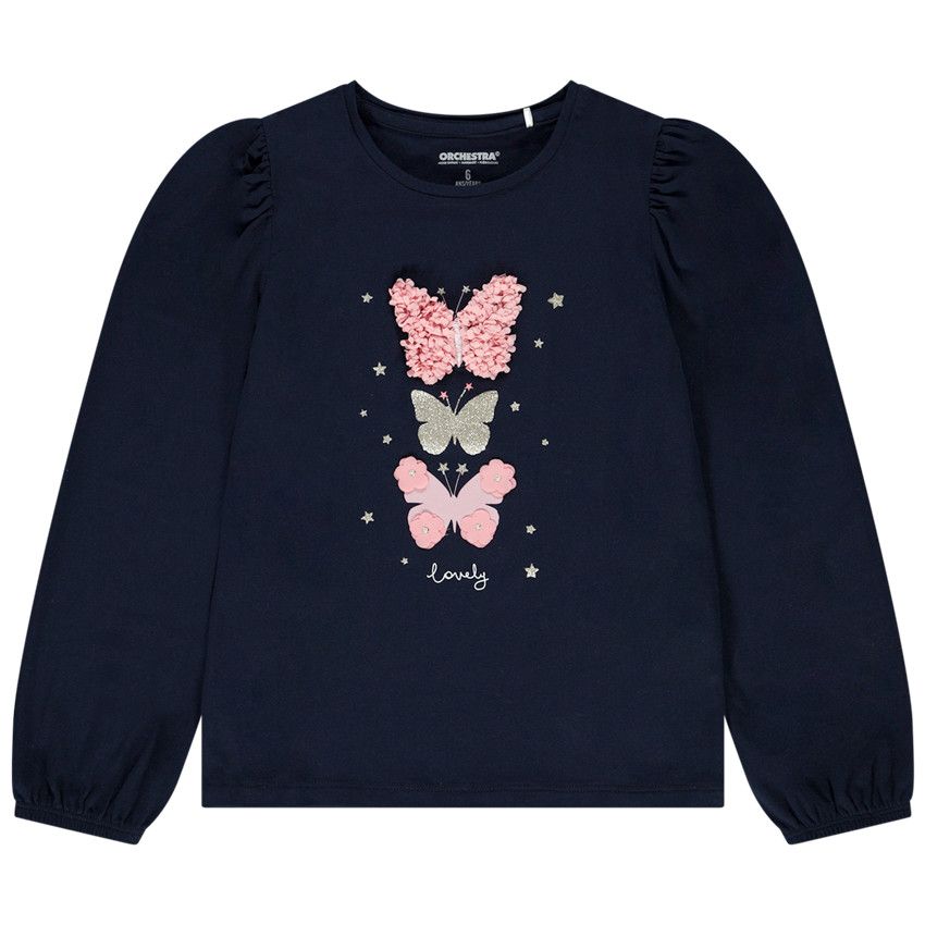 T-shirt manches longues motif fantaisie pour fille