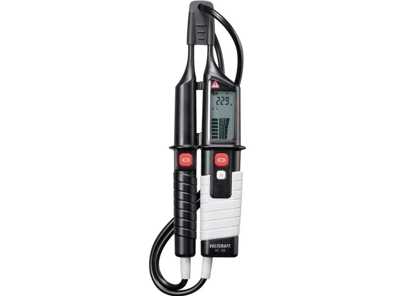 VOLTCRAFT VC 63 To-polet spændingstester Kalibreret (ISO) CAT III 1000 V, CAT IV 600 V Akustik, LCD, LED