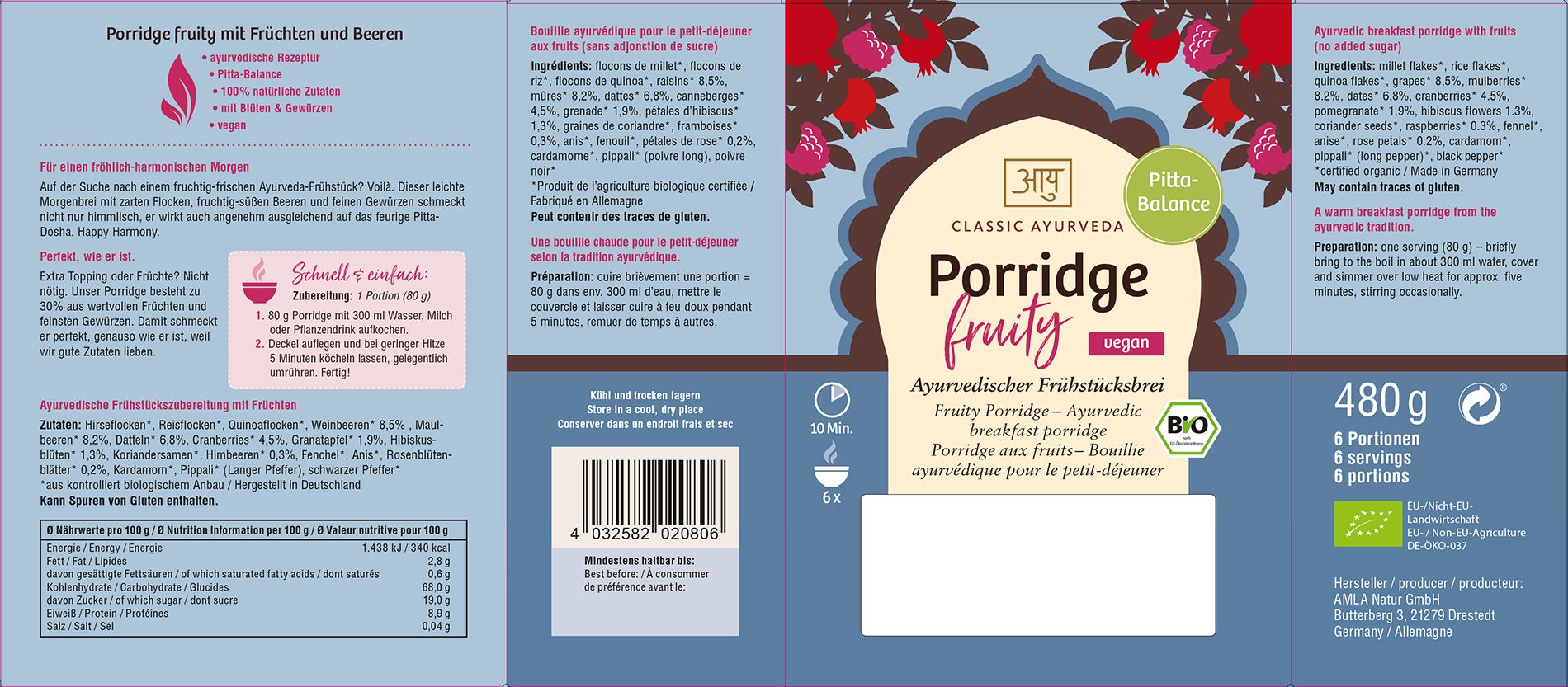 Classic Ayurveda - Porridge fruity, Pitta