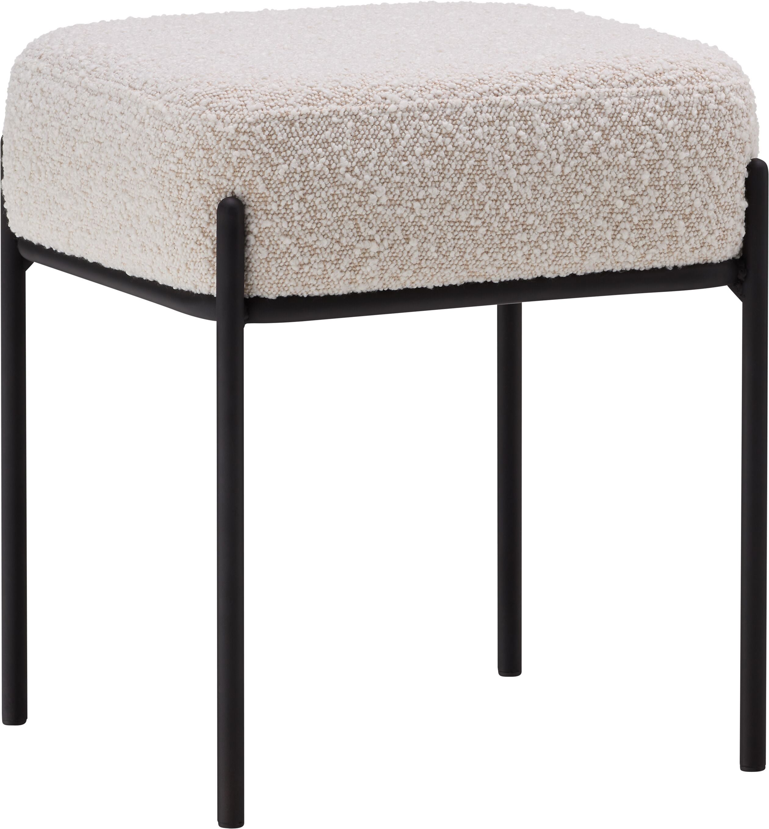 IVY Hocker - Creme / B: 37.5 cm x T: 37.5 cm x H: 43.5 cm