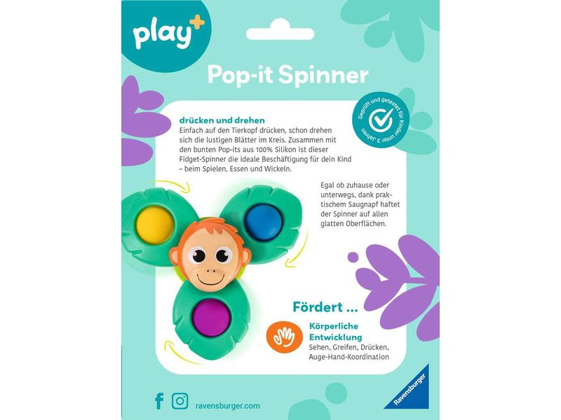 play  Pop-it Spinner: Affe Lustiger Fidget-Spinner für Kinder