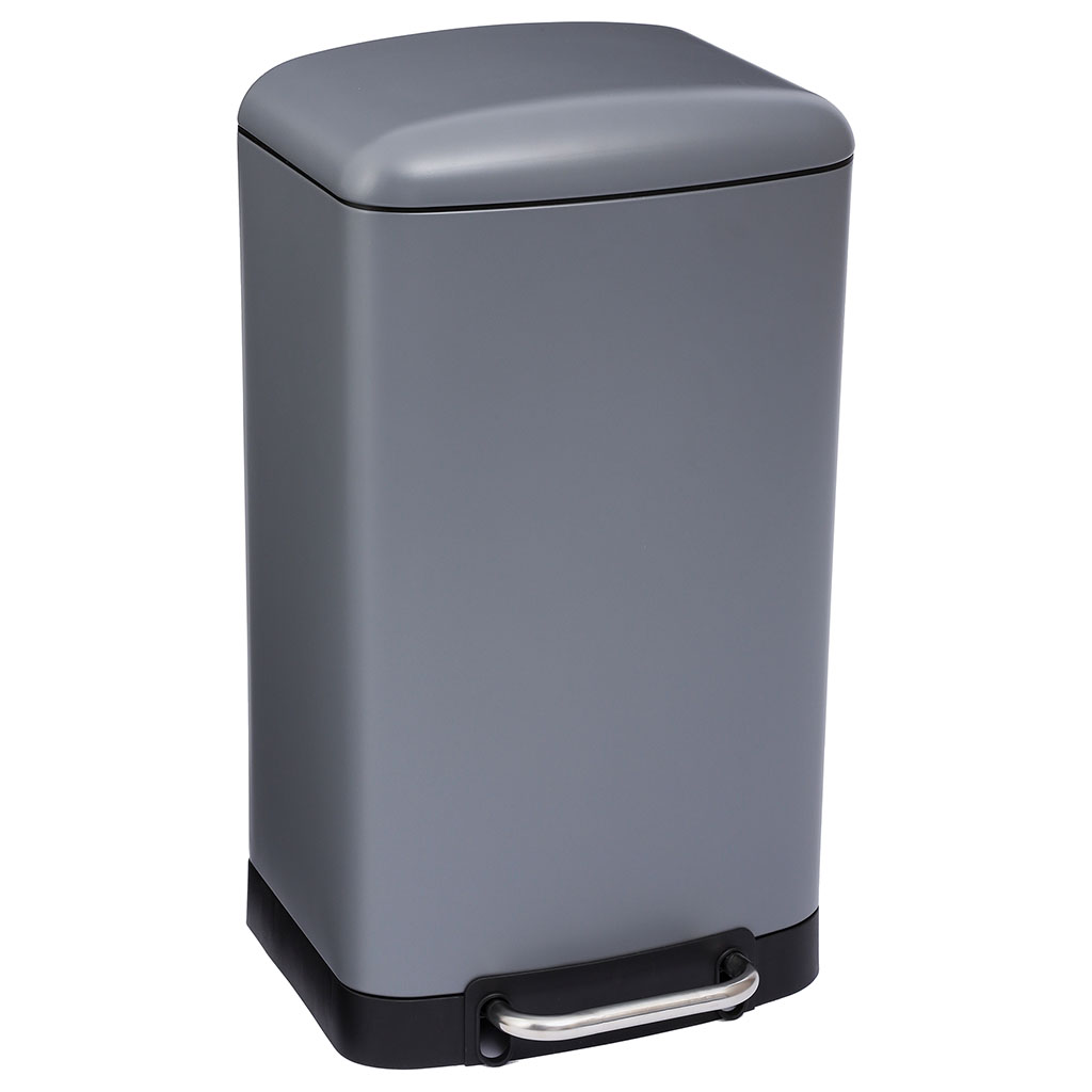 Poubelle métal ARIANE anthracite 30L