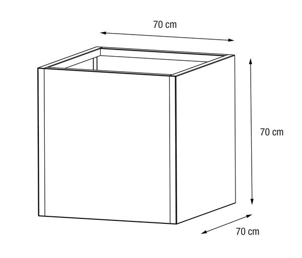 Herstera Metall-Pflanzkasten Cube LED,