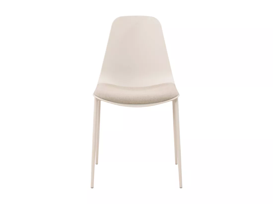Lot de 4 chaises de jardin en polypropylène et métal - Beige - NEGERI de MYLIA