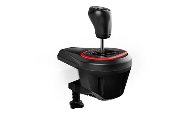 Thrustmaster TH8S Shifter, Racing shifter tilleggsutstyr, Sort, Rød, PS5, PS4, Xbox One and Xbox Series X|S Thrustmaster Force Feedback racing wheels