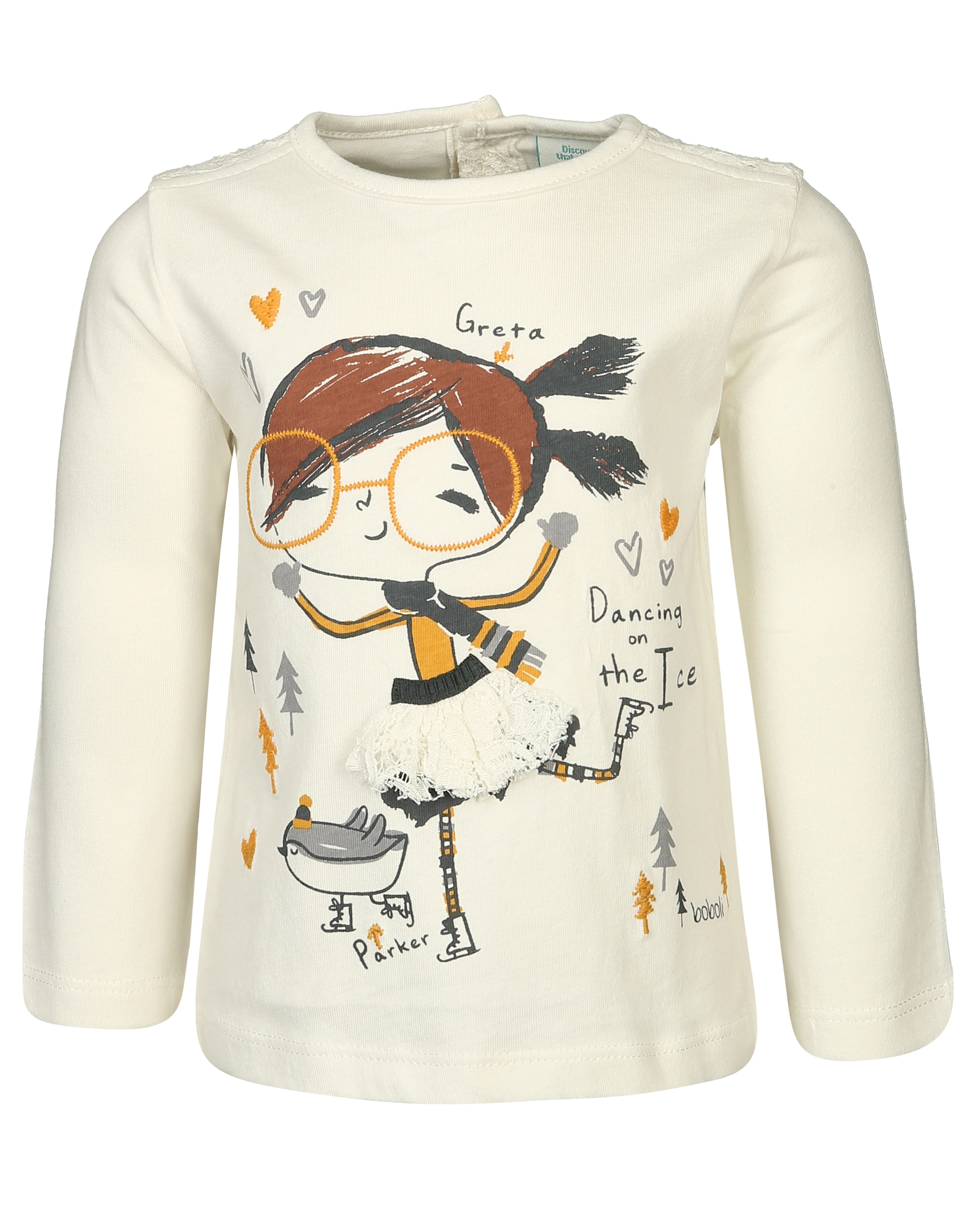 Langarmshirt DANCING ON ICE in offwhite