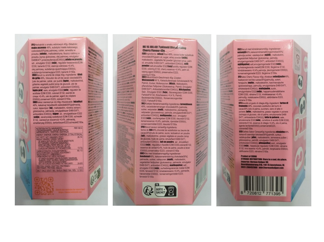 BOLACHA TOKIMEKI PANDA CEREJA 40G