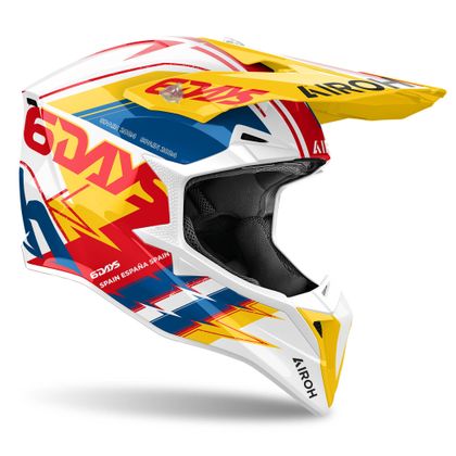 Casque cross Airoh WRAAAP - Six Days Spain 2024 2025 - Jaune / Rouge