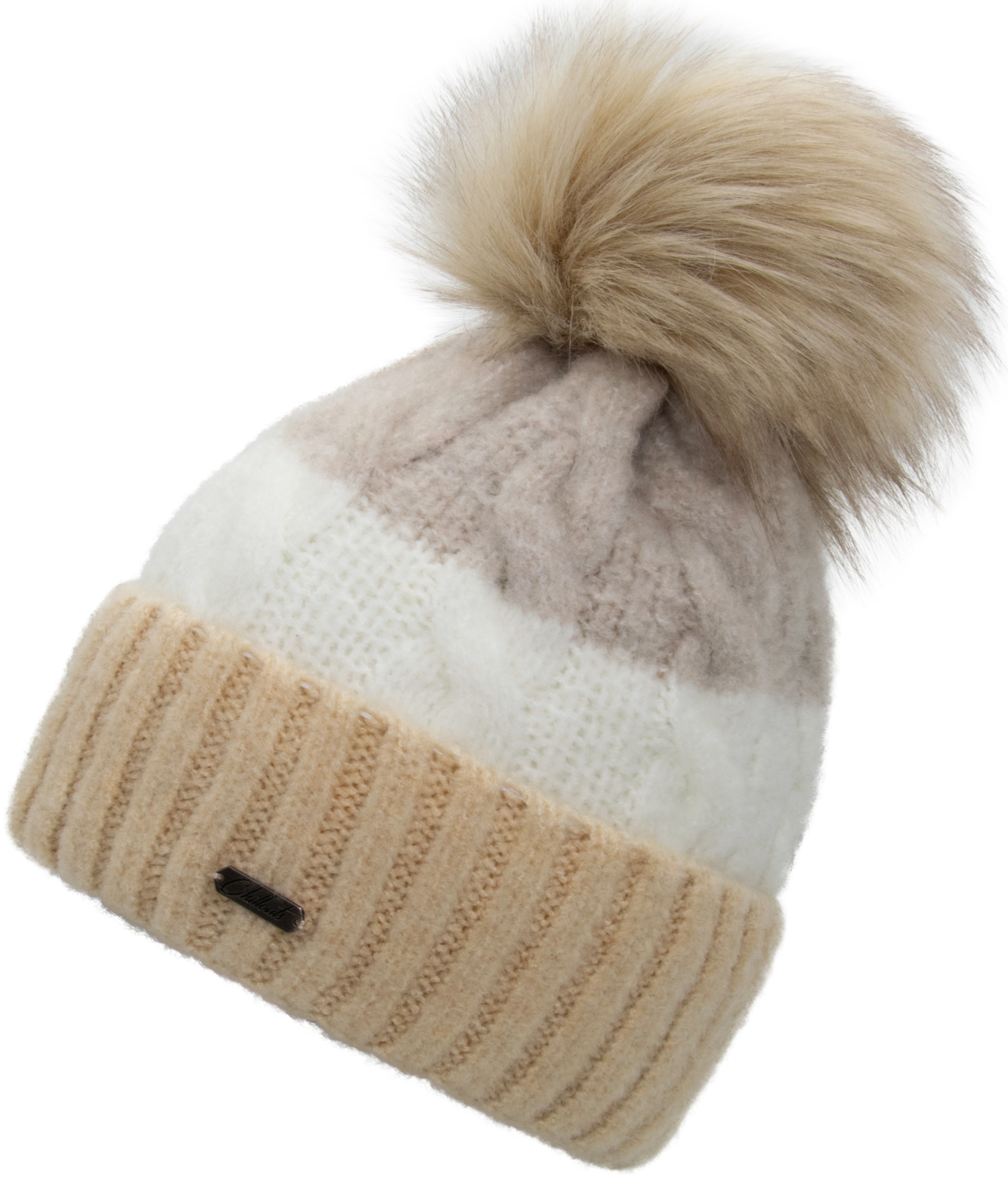 chillouts Bommelmütze »Tilda Hat«, in flexibler Passform ca. 53-62 cm, abnehmbarem Kunstfell-Pompon