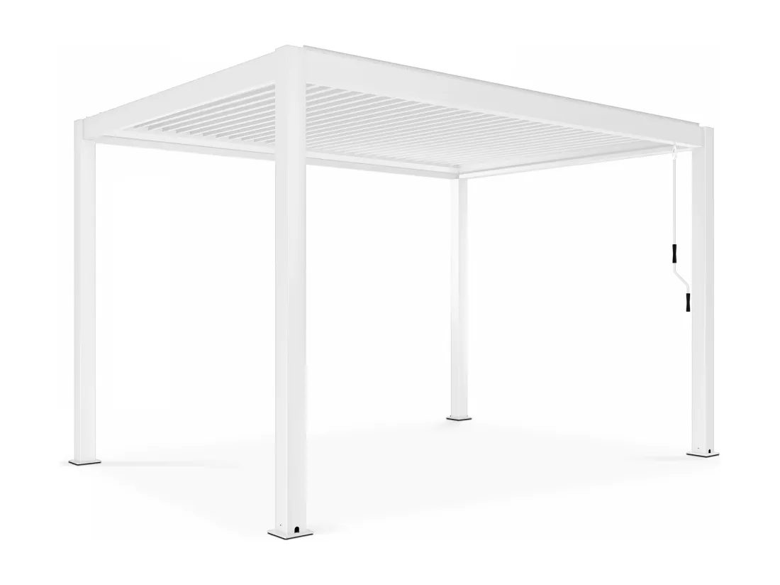 Pergola bioclimatique autoportée blanche 3x4m