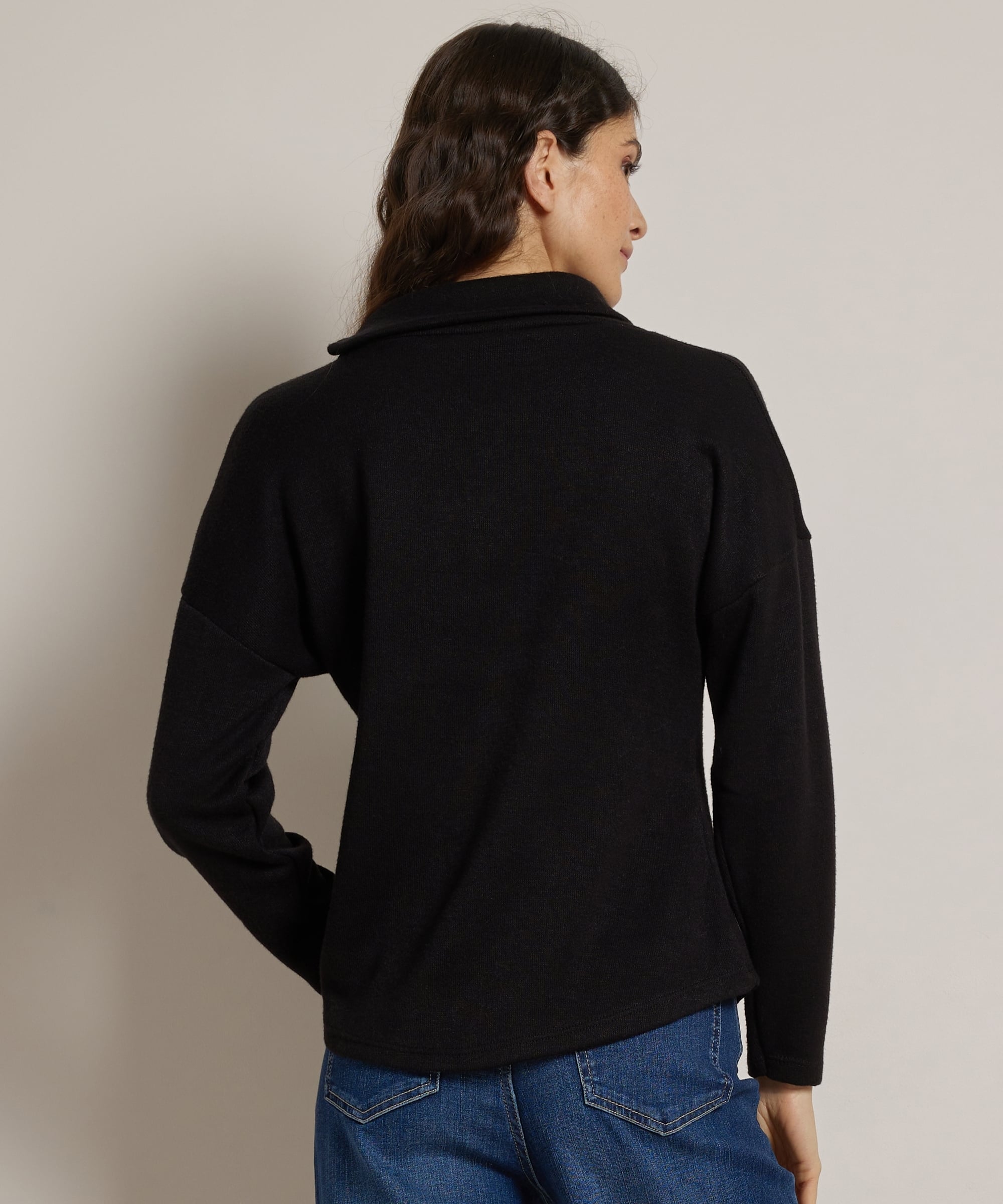 top met trendy kraag